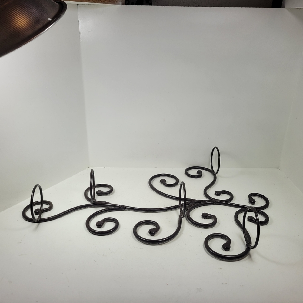 Black Rod iron Metal Wall Candle Holder